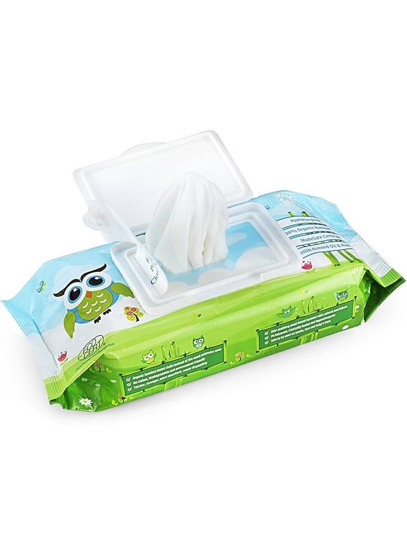 Mamaearth India's First Organic Bamboo Based Baby Wipes (72 Wipes) (Pack of 2) - Image 3